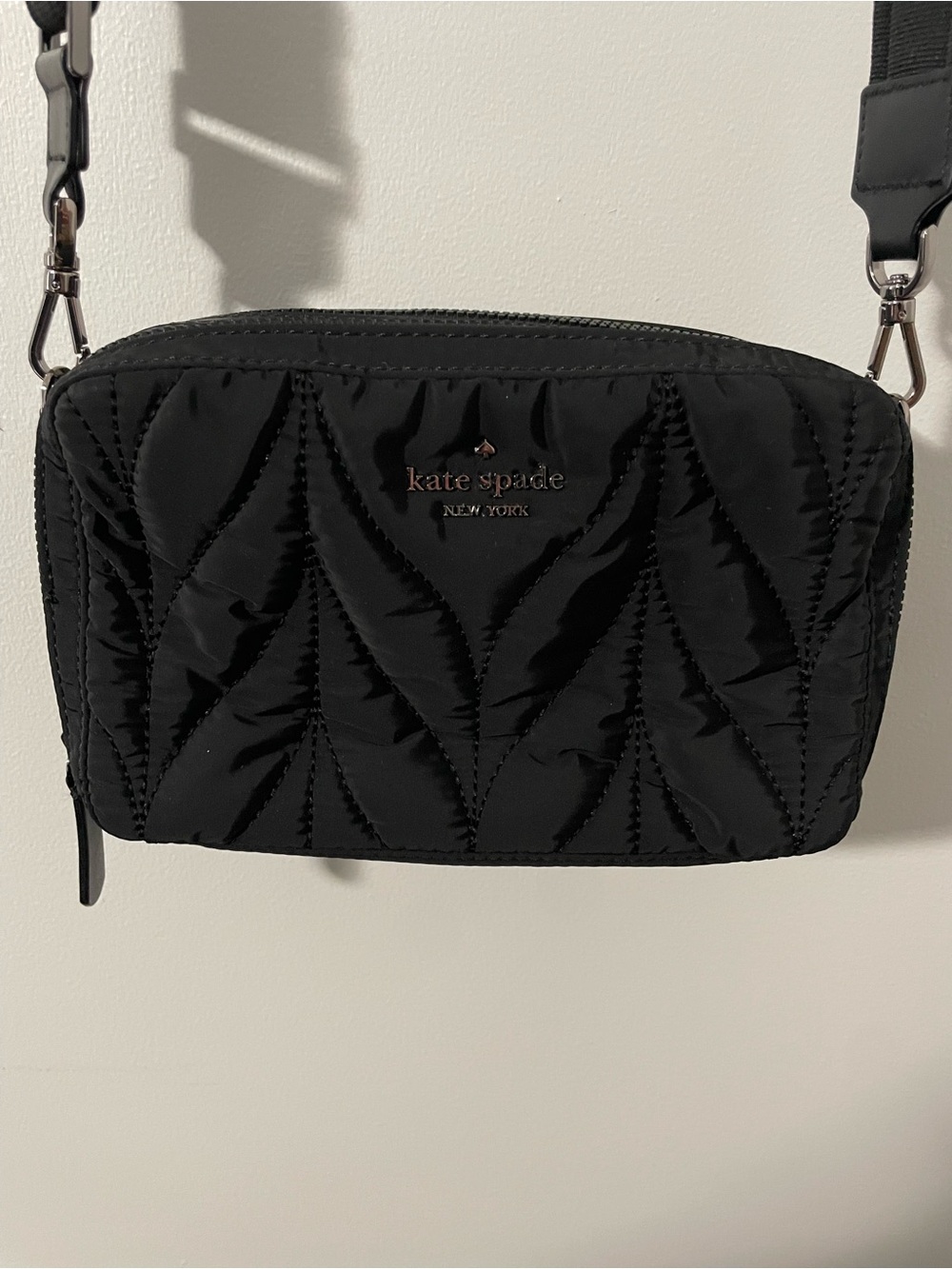 kate spade Black Quilted Nylon Crossbody Bag